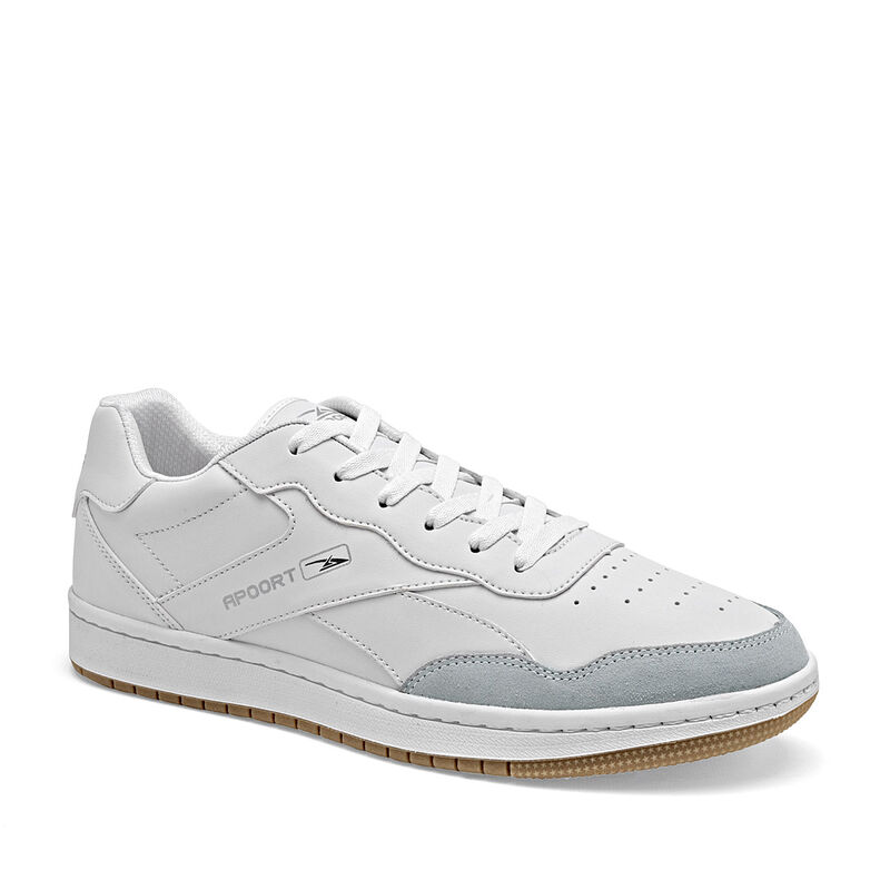 Apoort Tenis urbano para hombre blanco gris image number null