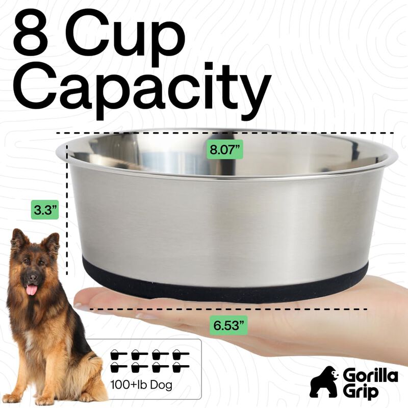 Taz&oacute;n Para Perro Gorilla Grip 1900 ml Negro Ace... image number null