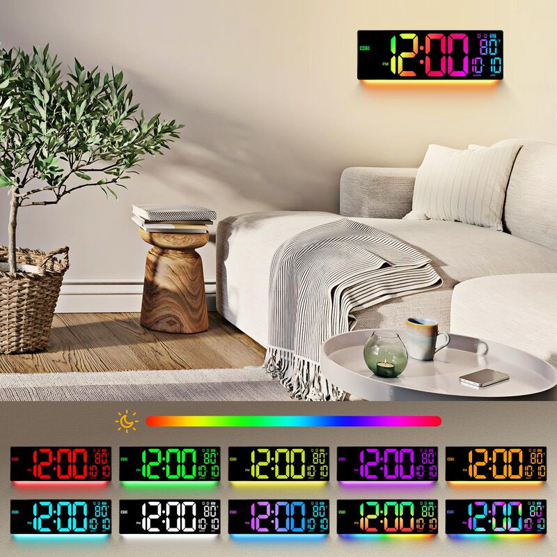 Reloj De Pared Ansoper Digital Grande De 16,5 P... image number null