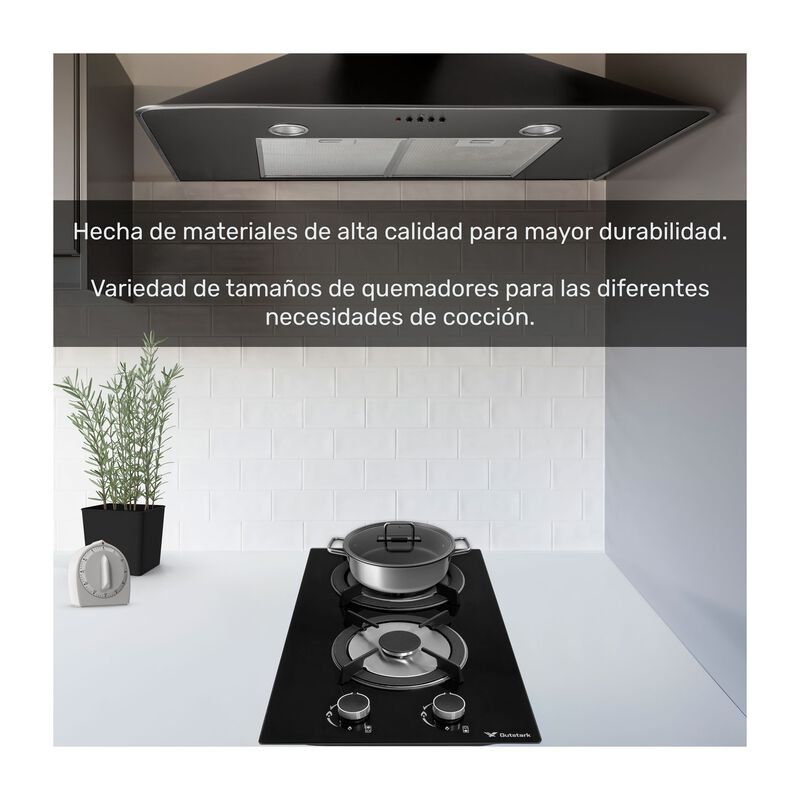 Parrilla 2 Quemadores Premium Cristal Templado ... image number null