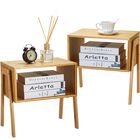 Mesas Auxiliares Pipishell De Bamb&uacute; Apilables De Madera Para Sala De Estar