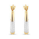 Arracadas De Oro Amarillo Y Blanco 10K (10 Mm Aprox)