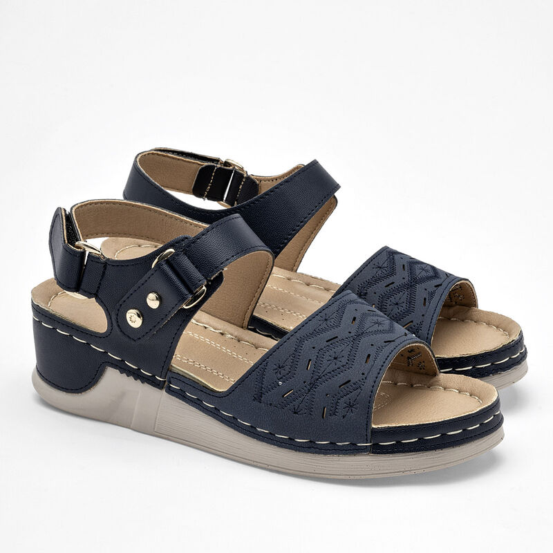 Mora Confort Sandalia para mujer marino image number null