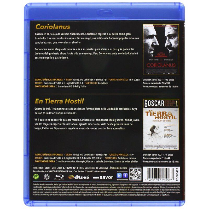 Ralph Fiennes: Coriolanus + En tierra hostil (B... image number null