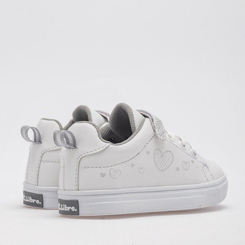 C>libre Tenis Para Preescolar Ni&ntilde;a Blanco Plata... image number null