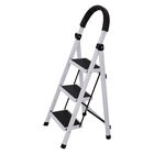 Escalera Plegable Multifuncional Tubular 3 Pelda&ntilde;os,  (Blanca) Bluelander