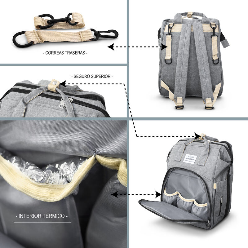 Mochila Pa&ntilde;alera Cambiador Multifuncional image number null