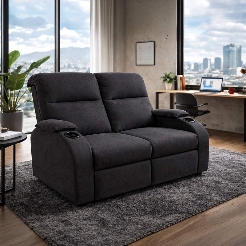 Love Seat Reclinable Soport Con Portavasos - So... image number null