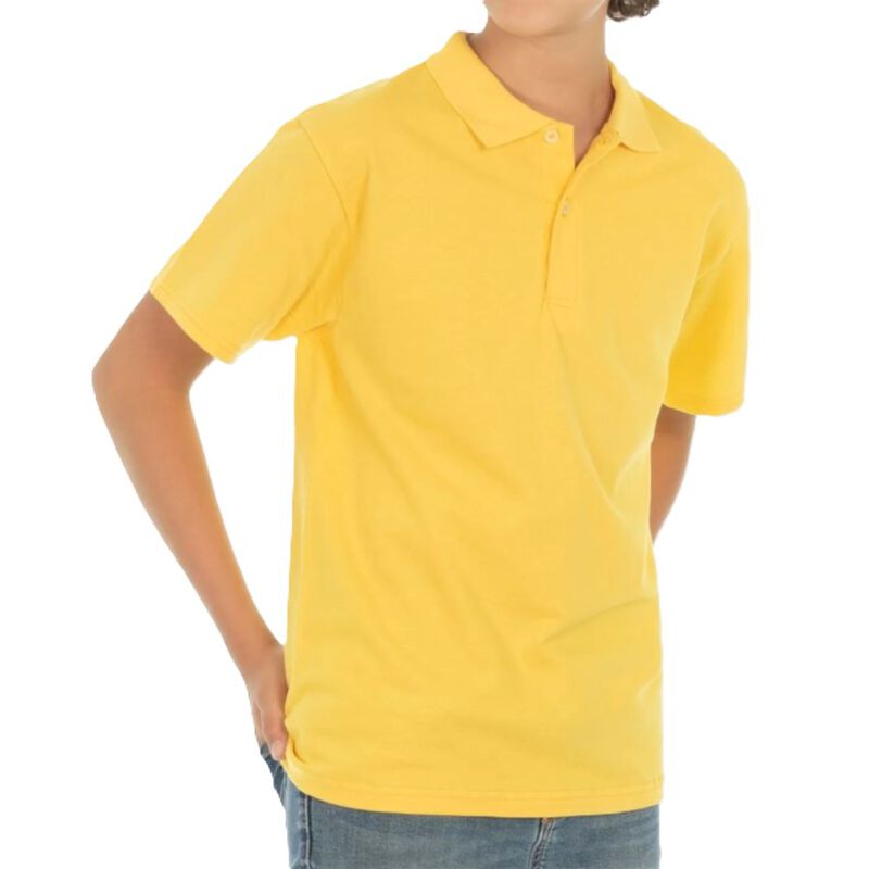 Polo Piqué Infantil/Juvenil Amarillo– 100% Algo... image number null