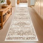 Alfombra Hazo Haus 76 cm X 244 cm Beige Lavable Para Pasillo