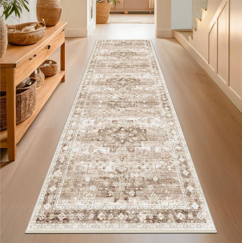 Alfombra Hazo Haus 76 cm X 244 cm Beige Lavable... image number null