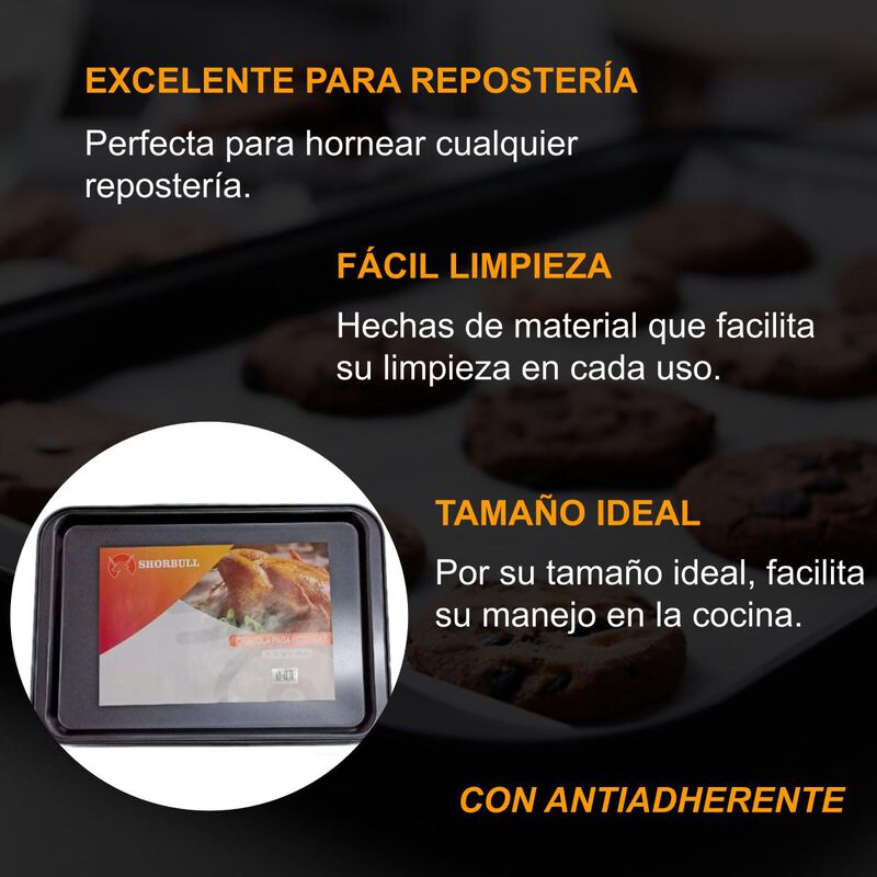 Charola galletera 42.5x25.5 mediana Shorbull image number null