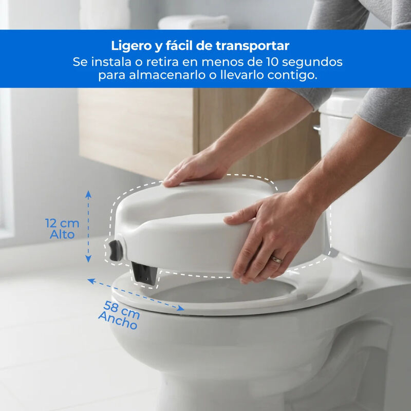 Asiento Elevador Wc 12 Cm Antideslizante Resist... image number null