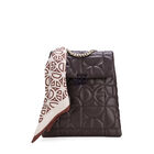 Mochila Mediana Con Mascada Color Caf&eacute;