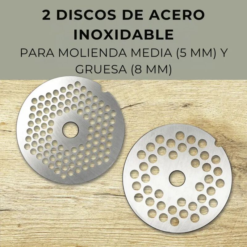Molino De Carne El&eacute;ctrico Mossy Oak Placas Inox... image number null
