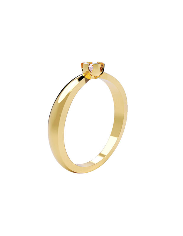 Anillo de Compromiso de 14K con Diamante de Lab... image number null