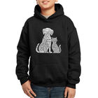 Sudadera Con Capucha Word Art Para Ni&ntilde;o - Perros Y Gatos - Negro