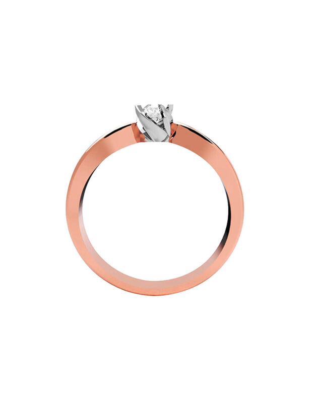 Anillo de Compromiso en Oro de 14K con Circonia... image number null