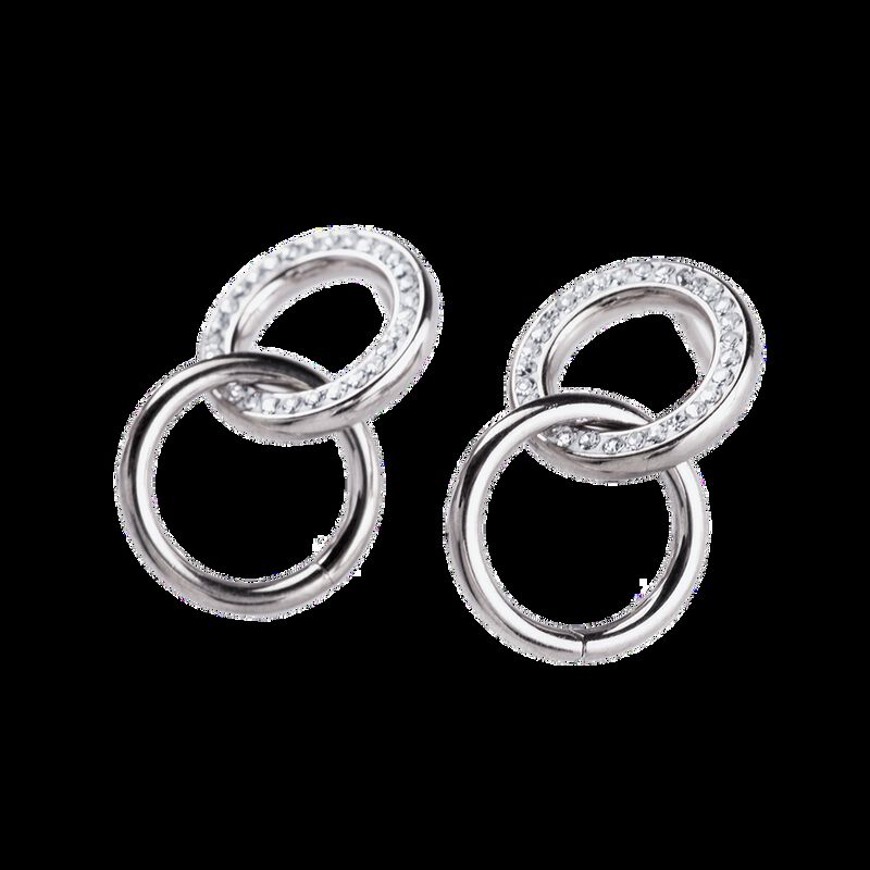 Aretes Acero Inoxidable Zirconia Joyer&iacute;a Regalo... image number null