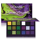 Paleta De Sombras Ucanbe 18 Colores G&oacute;tica Verde Y P&uacute;rpura (mate Y Brillo)