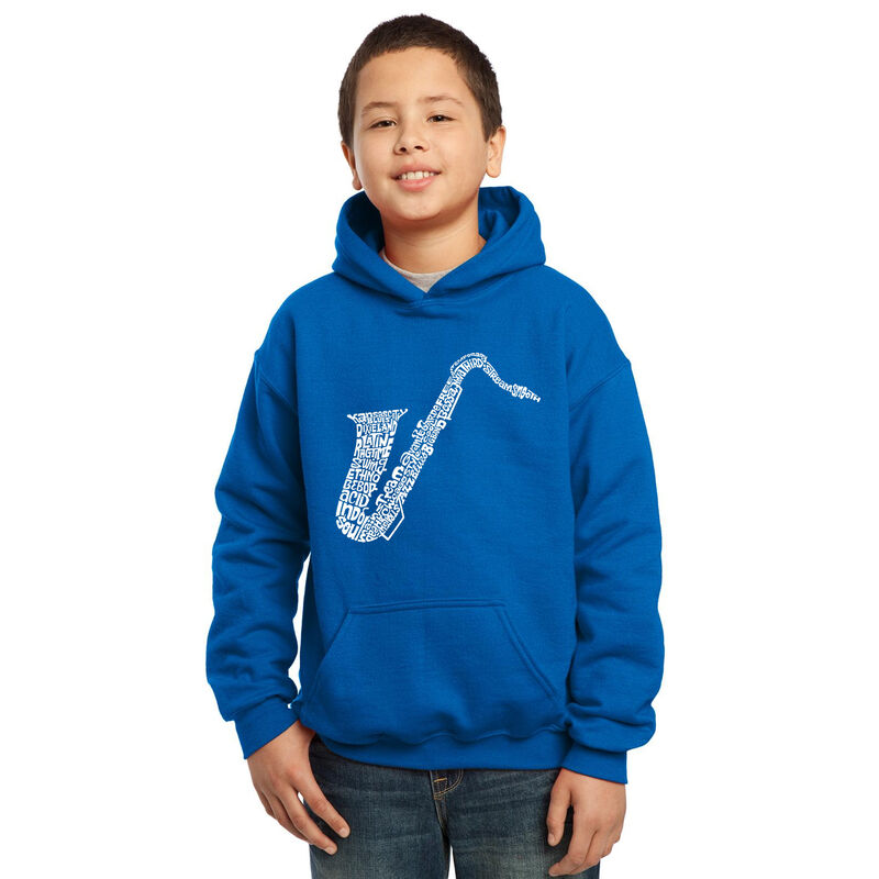 Sudadera Con Capucha Word Art Para Ni&ntilde;o - Saxof... image number null