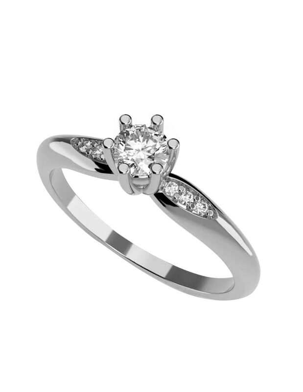 Anillo de Compromiso de 14K con Diamante de Lab... image number null