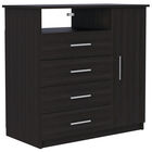 C&oacute;moda Organizador Barlovento Wengue con Cuatro Cajones