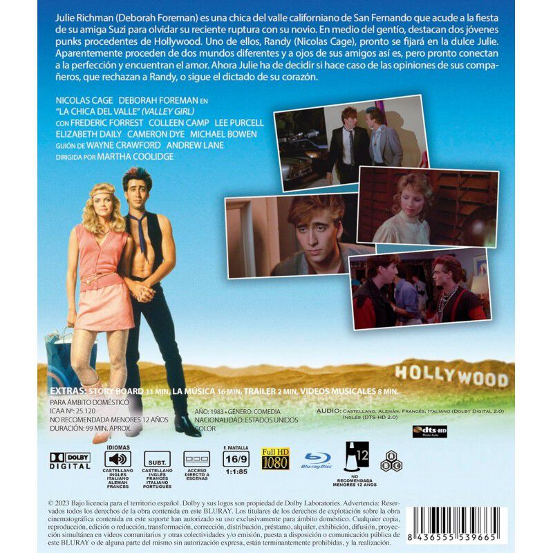 La Chica Del Valle Bd 1983 Valley Girl [blu-ray... image number null