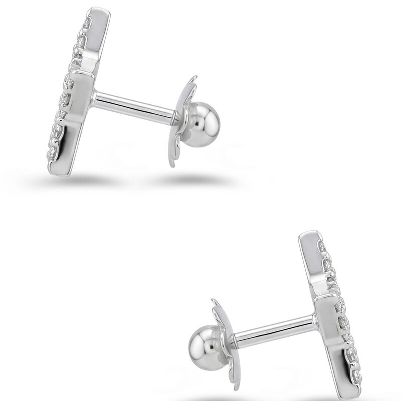 Broqueles En Forma De Estrella De Oro Blanco 10... image number null