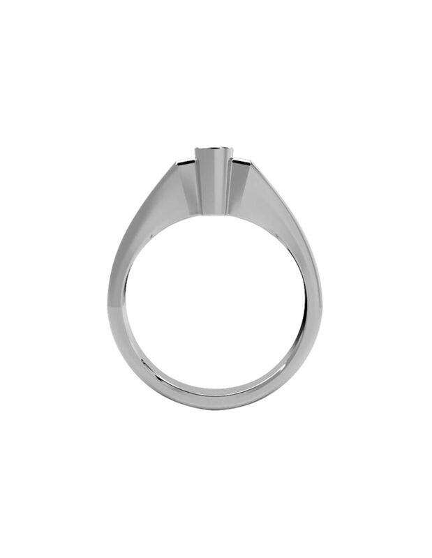 Anillo de Compromiso en Oro de 14K con Circonia... image number null