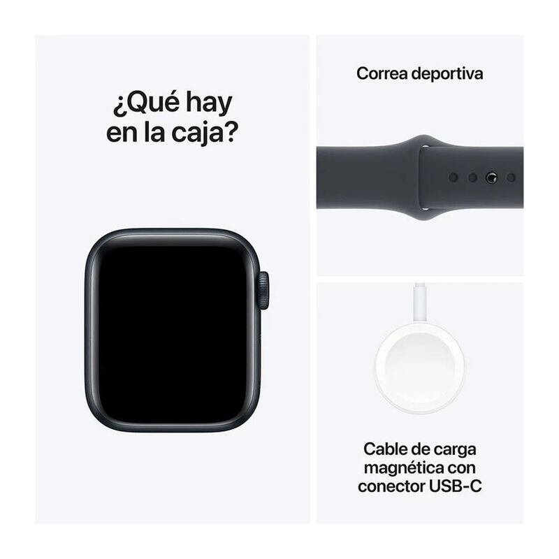 Apple Watch SE GPS 2da Gen M/L 44mm Negro MXEK3... image number null