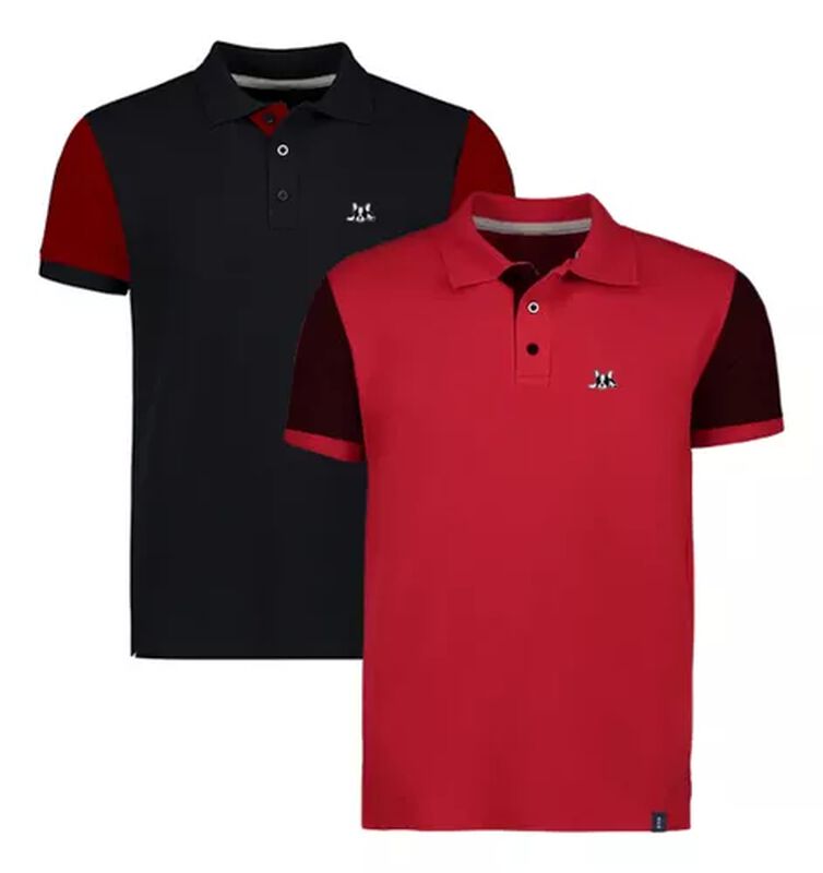 Polo De Hombre Manga Corta Algodon Contraste Mo... image number null