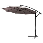 Sombrilla Jard&iacute;n Playa Sol &Aacute;ngulo 3m Base Exterior Gris Jardimex