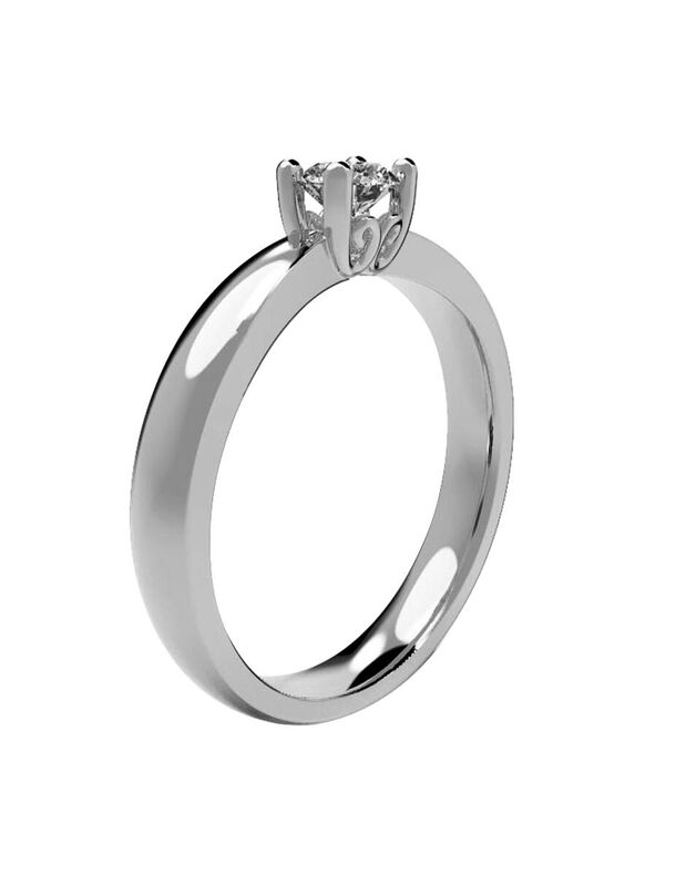 Anillo de Compromiso de 14K con Diamante de Lab... image number null