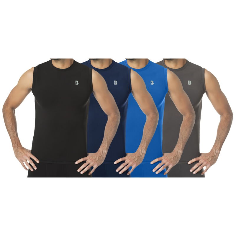 Playera Deportiva Sin Mangas Dry-fit Hombre Bla... image number null