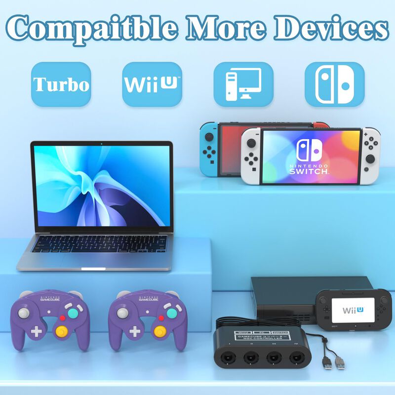 Adaptador Gamecube PDOBQ para Nintendo Switch image number null
