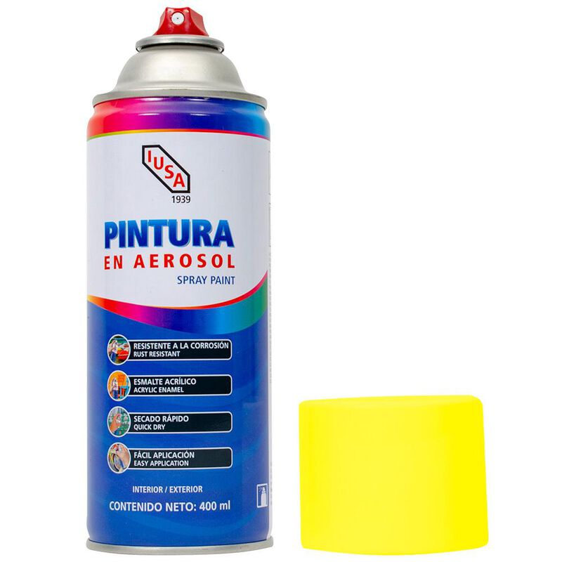 Pintura color amarillo limón en aerosol image number null