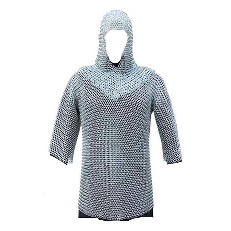 Camisa Cota de Malla Medieval con Cofia - Acaba... image number null
