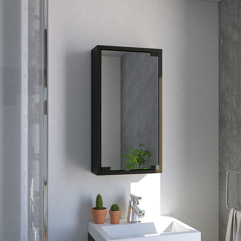 Gabinete de Baño Merlo color Wengue Con Espejo ... image number null