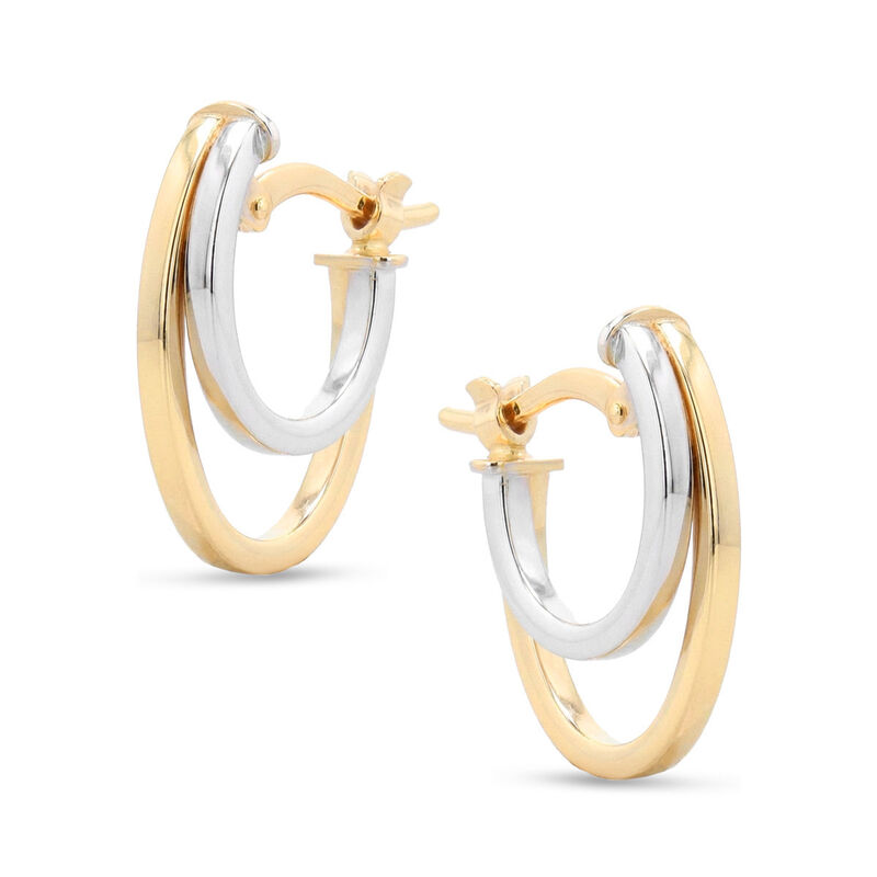 Arracadas Bicolor Oro 10k 12x8 Mm | Bizzarro image number null