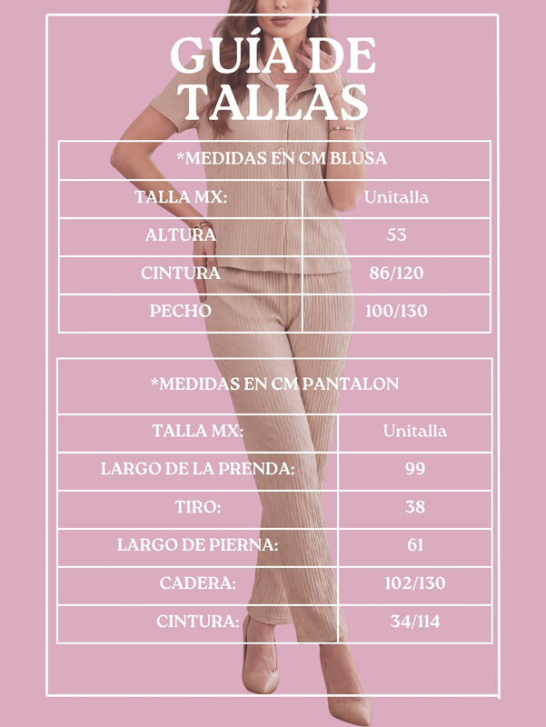 Conjunto 2 Piezas, Blusa Manga Corta Y Pantal&oacute;n... image number null