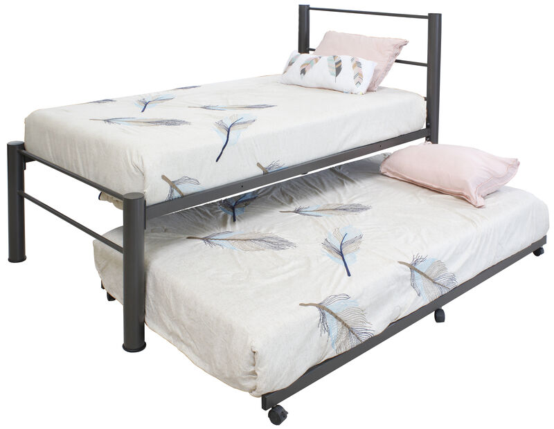 Cama Individual Con Cama Baja Deslizable Con Ru... image number null