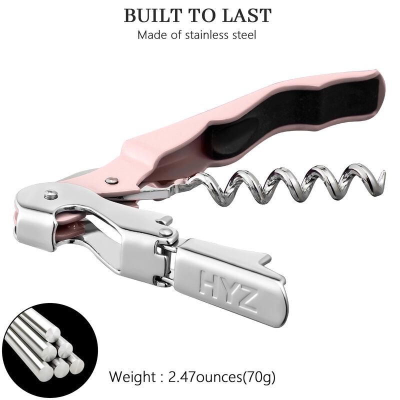 Sacacorchos Hyz 2 Unidades Rosa Tipo Llave image number null