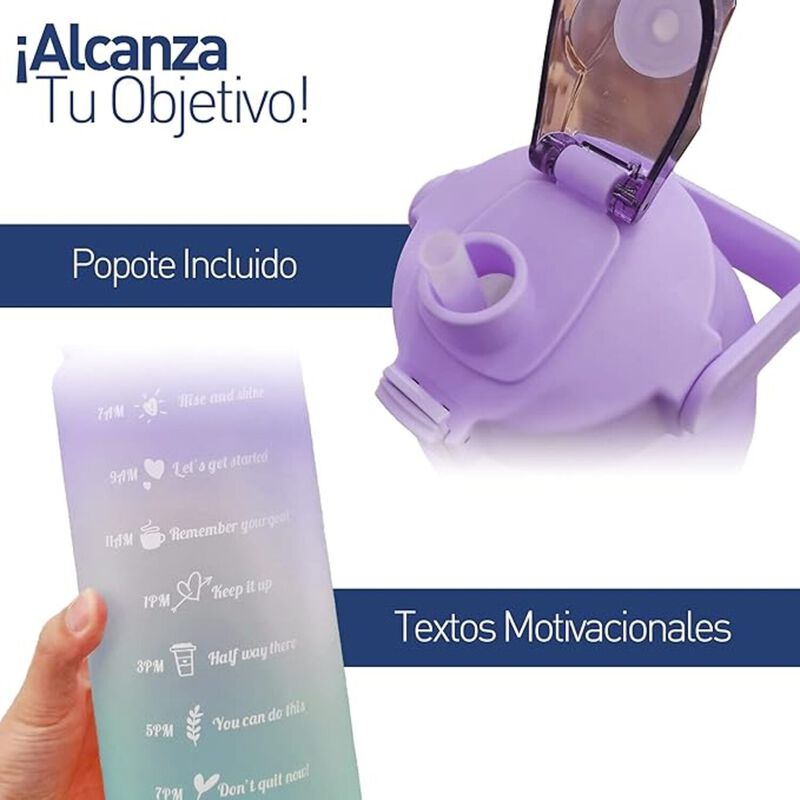 Botella de Agua Motivacional 2 Lt Bluelander image number null