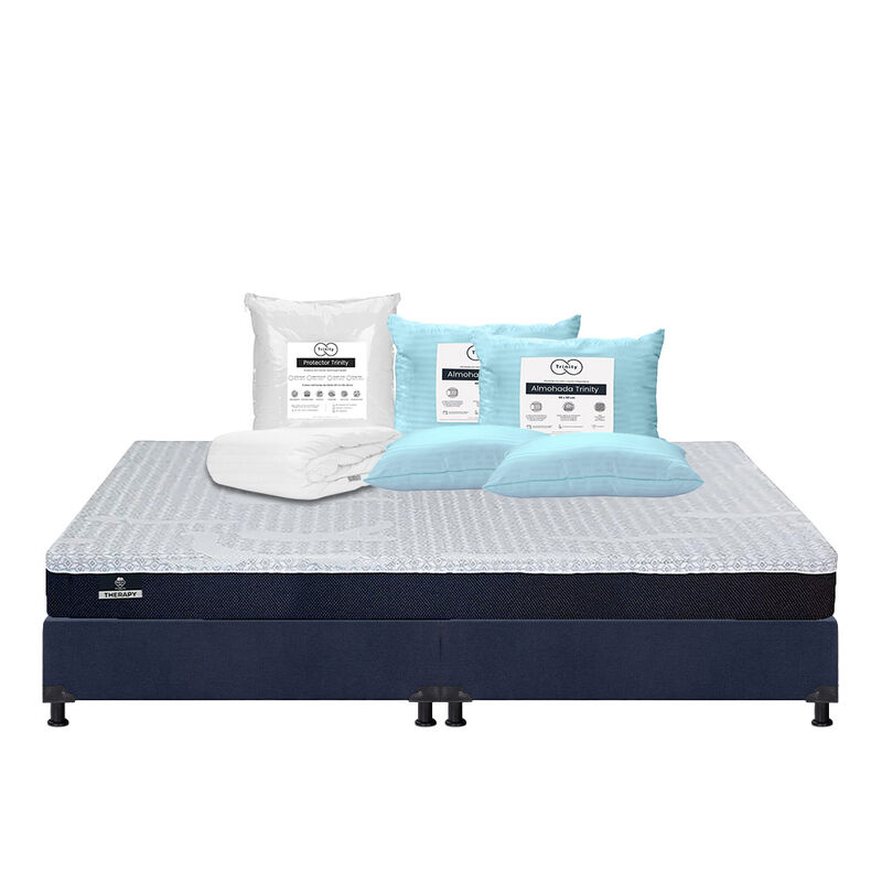 Colch&oacute;n King Size Therapy + Box + 2 Almohadas T... image number null