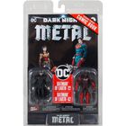 Figuras Batman Who Laughs + Batman Rojo + C&oacute;mic + Display Dark Knights Metal 8 cms