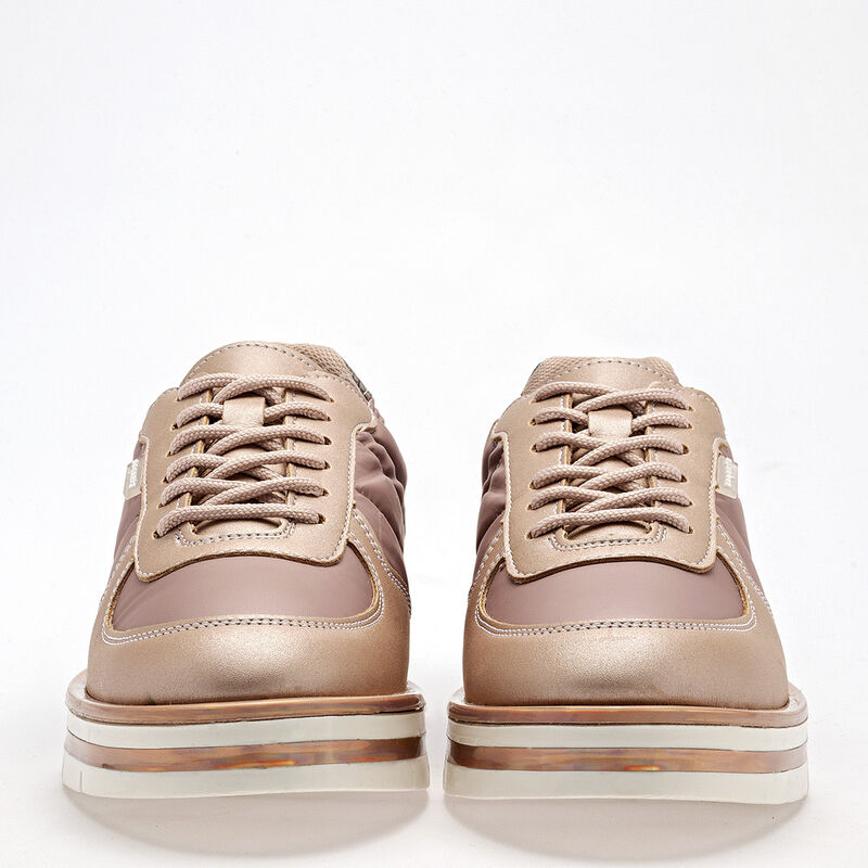 Coqueta Tenis Urbanos Para Ni&ntilde;a Dorado Rosa Cod... image number null