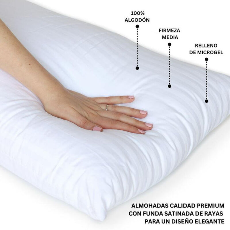 Twin Pack De Almohada Satin Stripe image number null