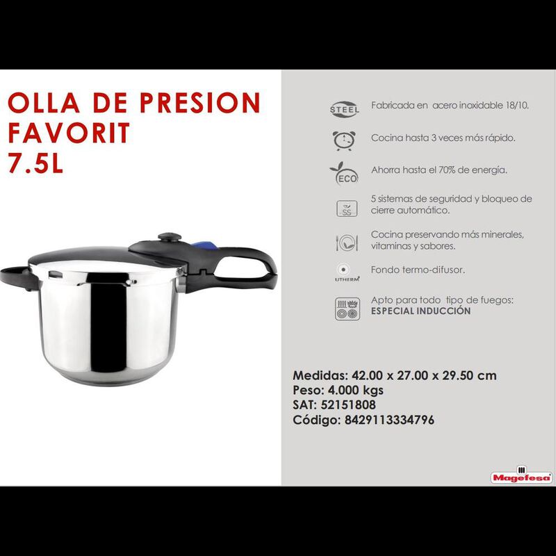 Olla Presion Magefesa Acero Inoxidable Express ... image number null