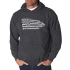 Sudadera Con Capucha Word Art Para Hombre - Bandera del Juramento de Estados Unidos - Gris